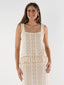 Capri Knit Tank - Blanc Petals