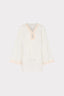 MILLY LINEN CHAIN EMBROIDERY COVER UP-WHITE