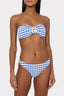 MILLY MARGOT JACQUARD JACQUARD COTTAGE BIKINI SWIM BOTTOM-BLUE/WHITE
