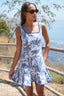 Ximena Square Neck Jacquard Mini Dress