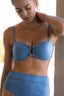 GINA SWIM TOP-Steel Blue