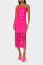 MILLY KAIT TILE LACE DRESS-PINK