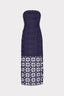 MILLY KAIT TILE LACE DRESS-NAVY