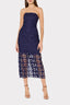 MILLY KAIT TILE LACE DRESS-NAVY