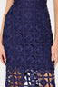 MILLY KAIT TILE LACE DRESS-NAVY