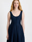 COTTON SATEEN MIDI DRESS