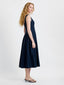 COTTON SATEEN MIDI DRESS