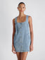 90S DENIM BUTTON FRONT SLVLS DRESS