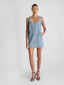 90S DENIM BUTTON FRONT SLVLS DRESS