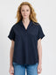 POPLIN COLLAR SS PULLOVER