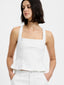 INEZ COTTON TWILL PEPLUM TOP