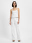 INEZ COTTON TWILL PEPLUM TOP