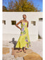 HEMANT & NANDITA PANELED MIDI DRESS