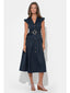 Olivia Button Up Belted Shirt Midi Dress