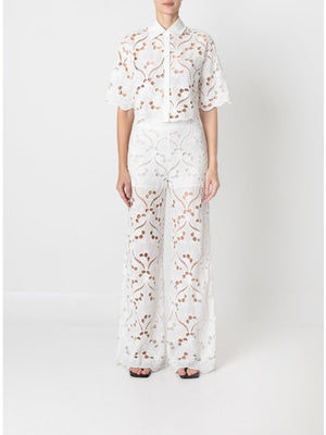 SANS FAFF VALENTINE TROUSERS-WHITE
