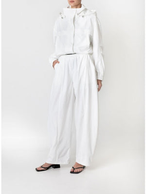 SANS FAFF COASTAL BARREL PANTS-WHITE