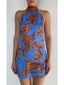 HERMAN & NANDITA HALTER MINI DRESS-MULTI