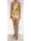 ROCOCO SAND RUCHED BIAS MINI DRESS-MULTI