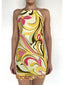 ROCOCO SAND RUCHED BIAS MINI DRESS-MULTI