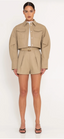 SANS FAFF A-LINE SHORTS-CAMEL