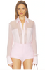 SANS FAFF FLORE SILK SHIRT-BLUSH PINK