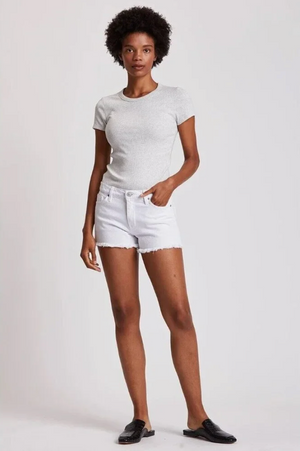 HUDSON GEMMA MID-RISE SHORT-WHITE
