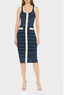 MILLY MARI STRIPE MIDI DRESS