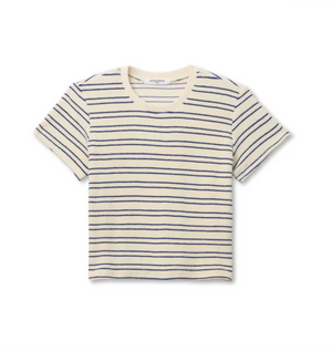 LOOP TERRY SWEAT TEE-STRIPE
