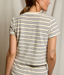 LOOP TERRY SWEAT TEE-STRIPE