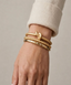 GOLD VIERA SIGNATURE ROW BANGLE