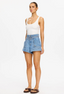KIVARI CELENE DENIM SHORT-STONEWASH BLUE