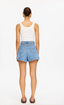 KIVARI CELENE DENIM SHORT-STONEWASH BLUE