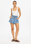 KIVARI CELENE DENIM SHORT-STONEWASH BLUE