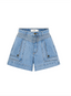 KIVARI CELENE DENIM SHORT-STONEWASH BLUE