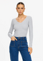 Tallulah V-Neck Top Grey