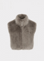 Elinor Faux Fur Vest- Grey
