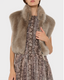 Elinor Faux Fur Vest- Grey