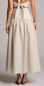 ADALINE SKIRT  - BEIGE STRIPE