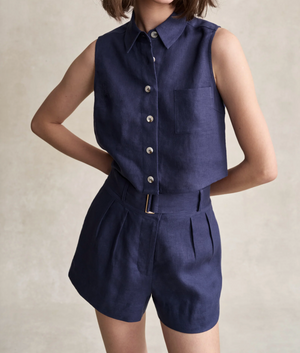 HEVRON ZINNA SHORT  - INDIGO