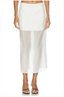 SANS FAFF COVE SILK SKIRT-WHITE