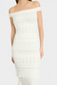 MILLY MAVEN RUFFLE MIDI DRESS-ECRU