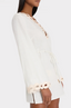 MILLY LINEN CHAIN EMBROIDERY COVER UP-WHITE