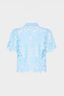MILLY ADDISON ROJA LACE TOP-LIGHT BLUE