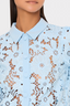 MILLY ADDISON ROJA LACE TOP-LIGHT BLUE