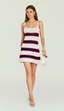 SEROYA AZRIEL KNIT MINI DRESS-EGGSHELL STRIPE