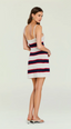 SEROYA AZRIEL KNIT MINI DRESS-EGGSHELL STRIPE