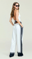 SEROYA MARLOWE SATIN PANT-NAVY TILE
