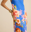HEMANT & NANDITA CREW NECK BIAS MAXI DRESS-BLUE