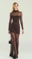 Angie Knit Dress in Espresso