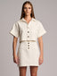 ELLISON TOP IN TWILL  - WHITE